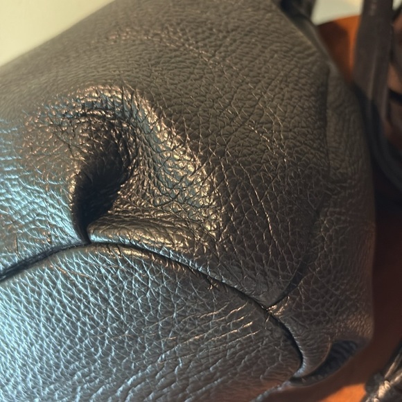 Coach and Four Bucket bag shoulder/crossbody  drawstring/ tassels  leather black - Picture 13 of 17